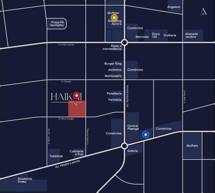 Localização HAIKAI — Gleba Palhano, Londrina